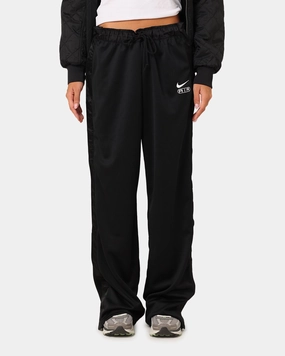 Nike Women's Sportswear Air Mid-Rise Breakaway Pants Black/White Anti Pilling Fabric Elastic Cuff