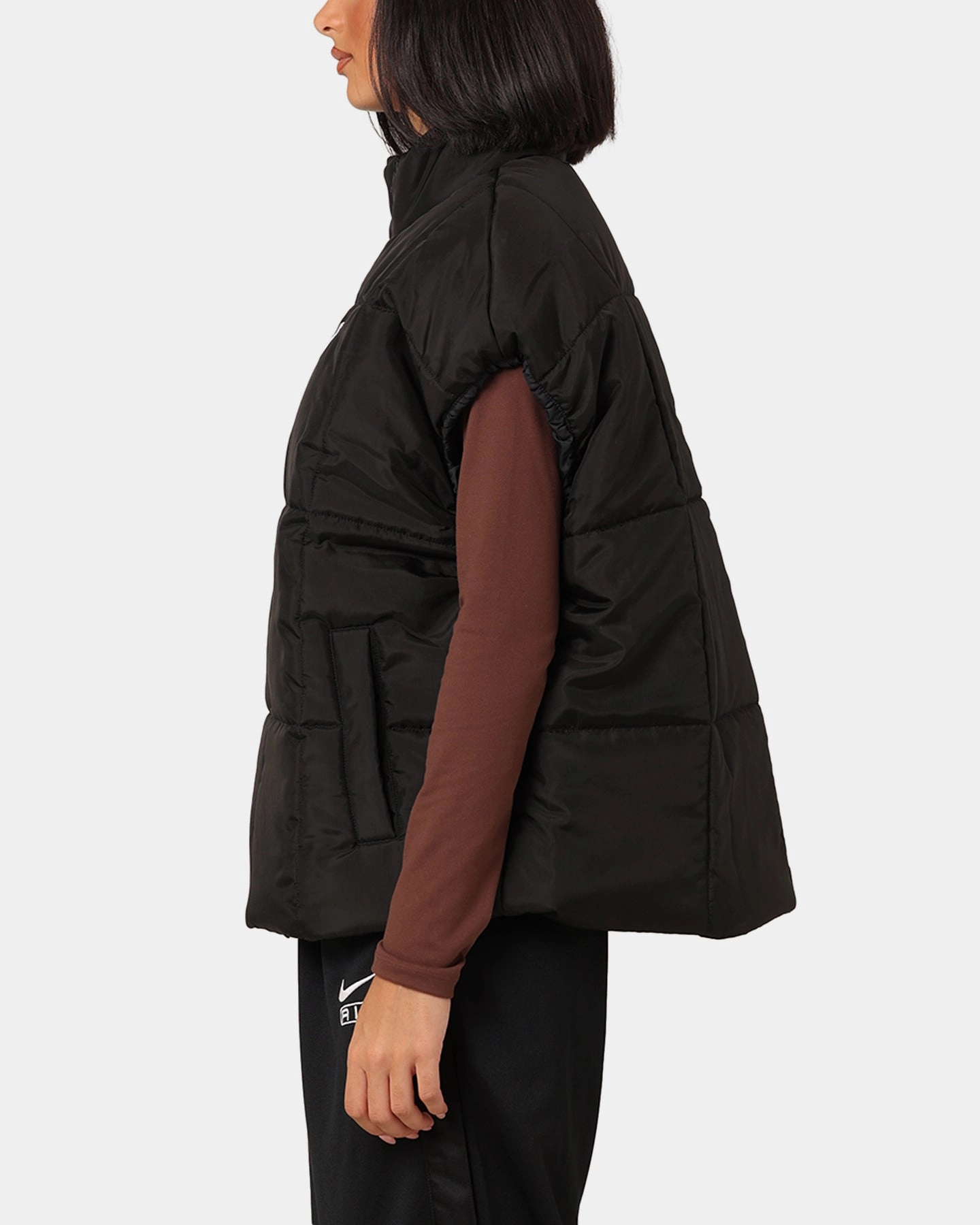 plus-size Nike Women's Sportswear Classic Puffer Therma-FIT Loose Vest Black/White