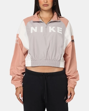 Cool Season Nike Women's Sportswear Classic Woven Lightweight 1/4-Zip Jacket College Grey/Rose Gold/Sail
