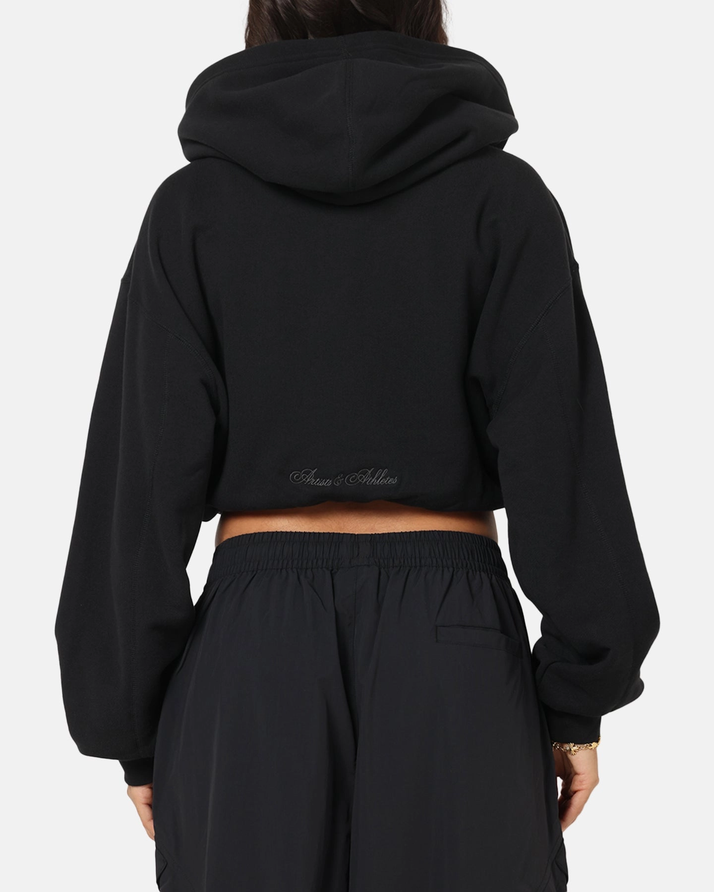 Adventure-Ready Wear Highlighter Nike Women's Sportswear Full-Zip Cropped French Terry Hoodie Black