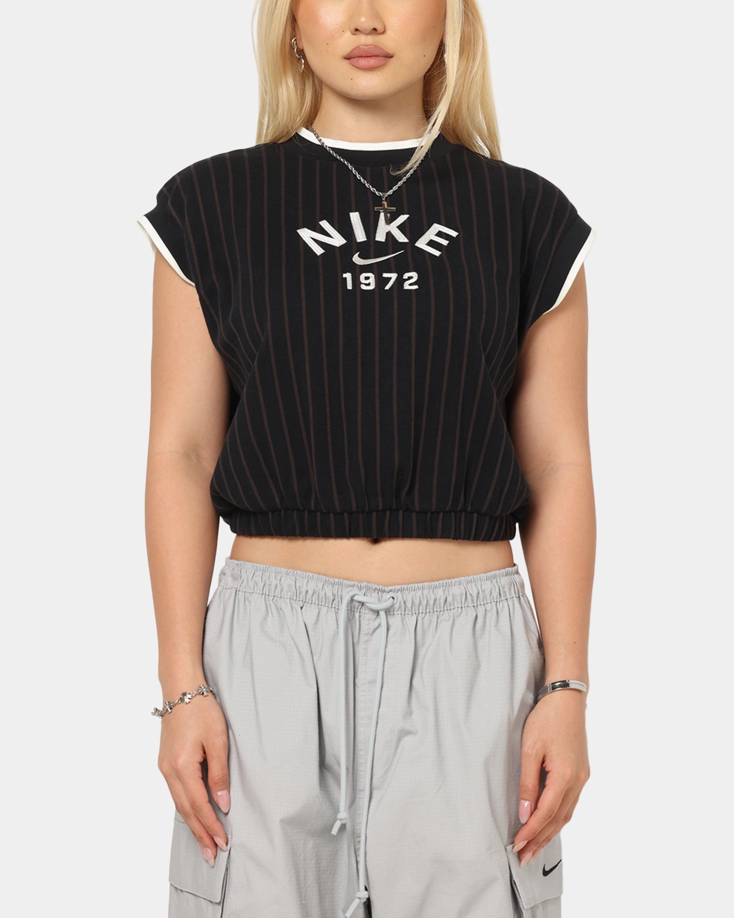 sports practice Nike Women's Sportswear Loose Knit Tank Brown/Black