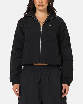 Compete suitable for charity events Nike Women's Sportswear Loose UV Woven Full-Zip Jacket Brown/Black