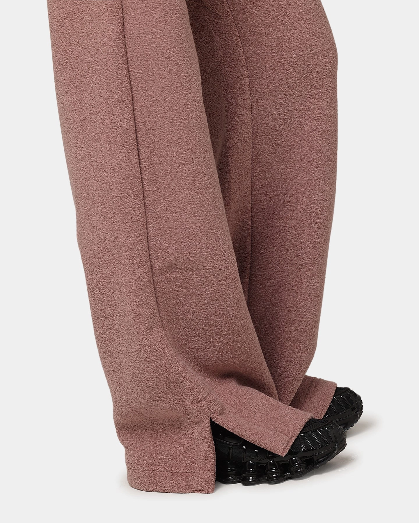 Barrel Waist Breathable wear Nike Women's Sportswear Pheonix Plush High Waisted Wide Leg Cody Fleece Pants Smokey Mauve/Black