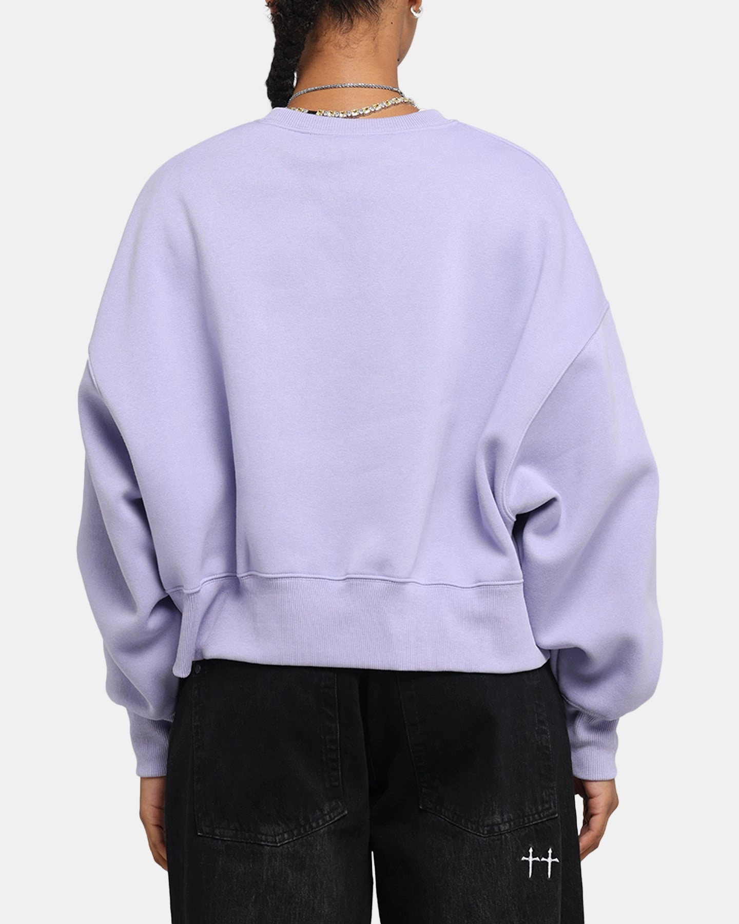 Nike Women's Sportswear Phoenix Fleece Crewneck Lilac Ice AbrasionResistant Surface