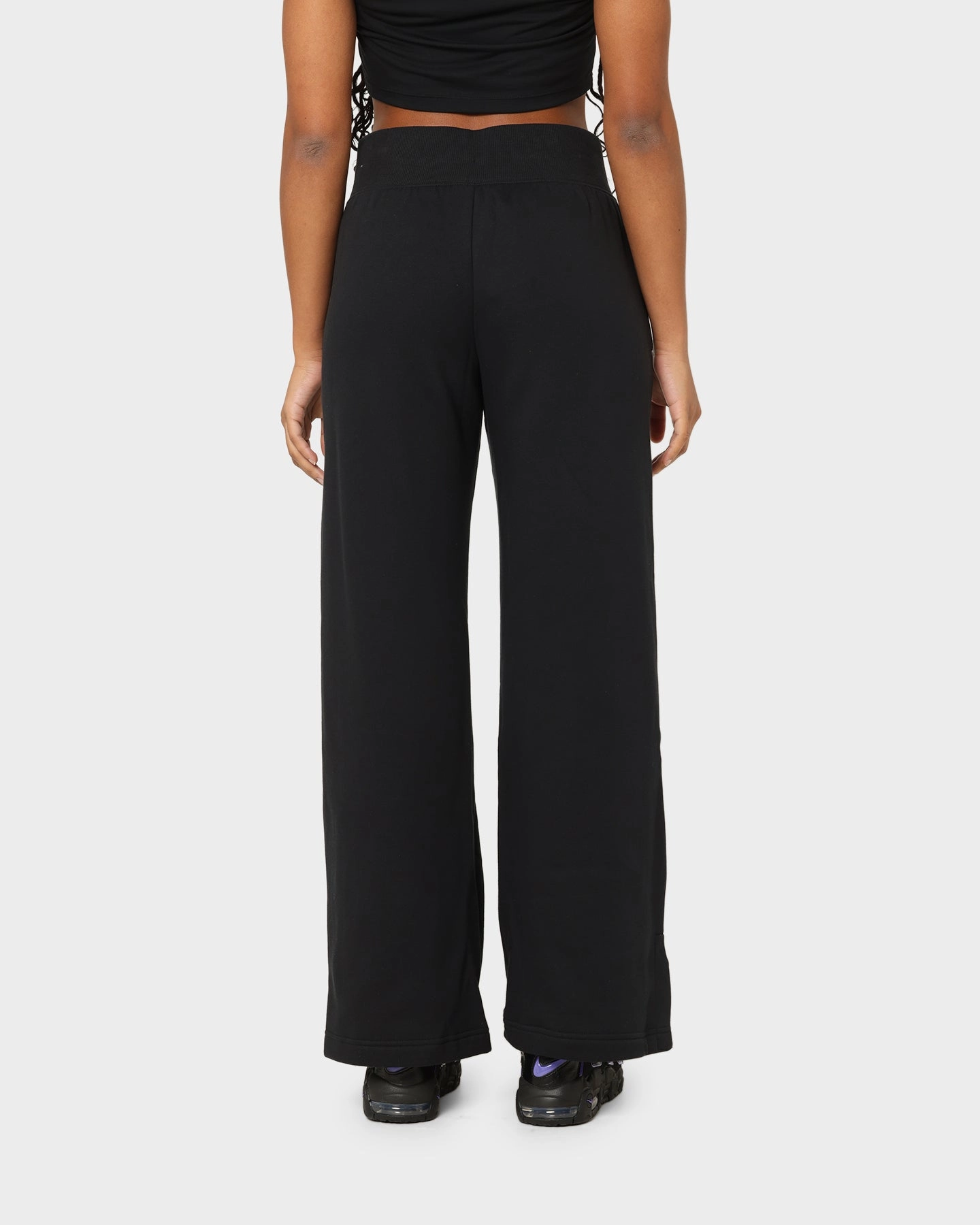 Simple Fit Nike Women's Sportswear Phoenix Fleece High Waisted Wide Leg Sweat Pants Black/Sail