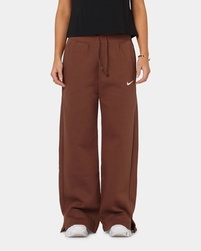 Nike Women's Sportswear Phoenix Fleece High Waisted Wide Leg Sweat Pants Fauna Brown/Sail Fashion Stretch