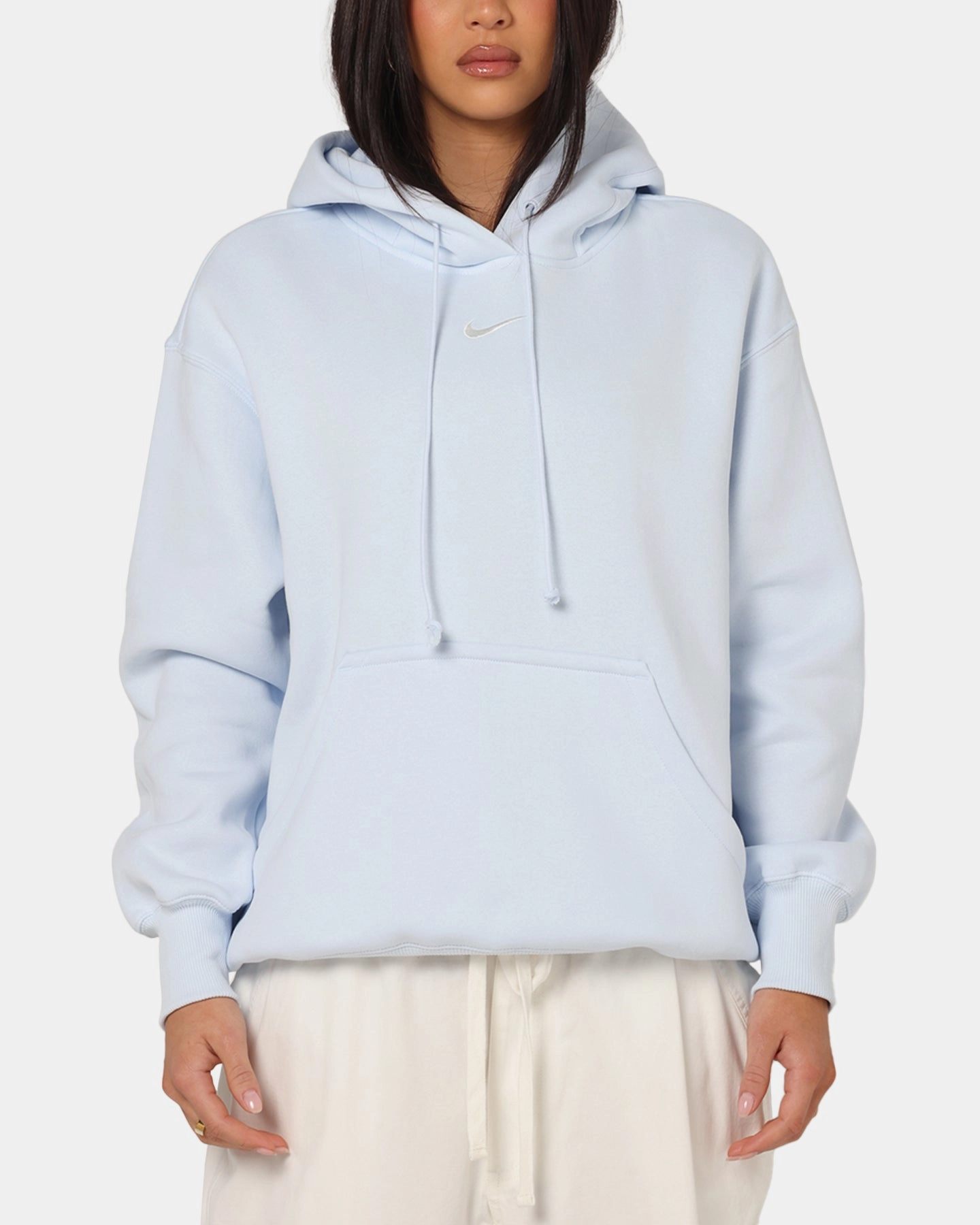 autumn season Plus Size Nike Women's Sportswear Phoenix Fleece Oversized Pullover Hoodie Blue