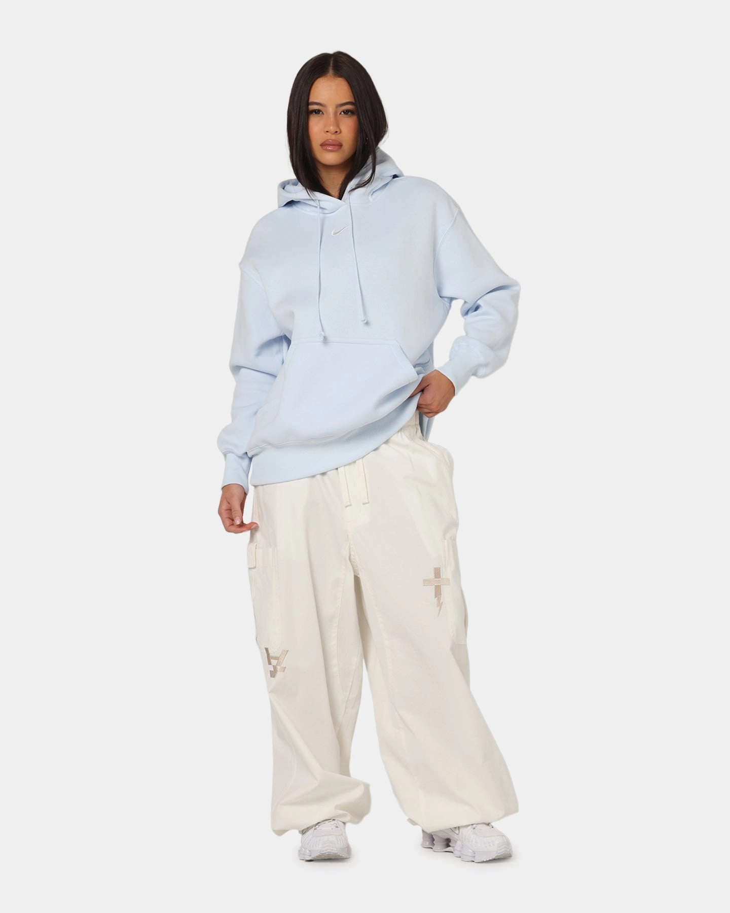Nike Women's Sportswear Phoenix Fleece Oversized Pullover Hoodie Blue Gallery