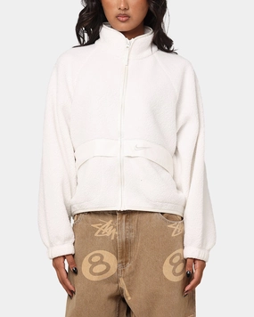Zippered Closure Nike Women's Sportswear Sherpa Jacket Sail/Sail