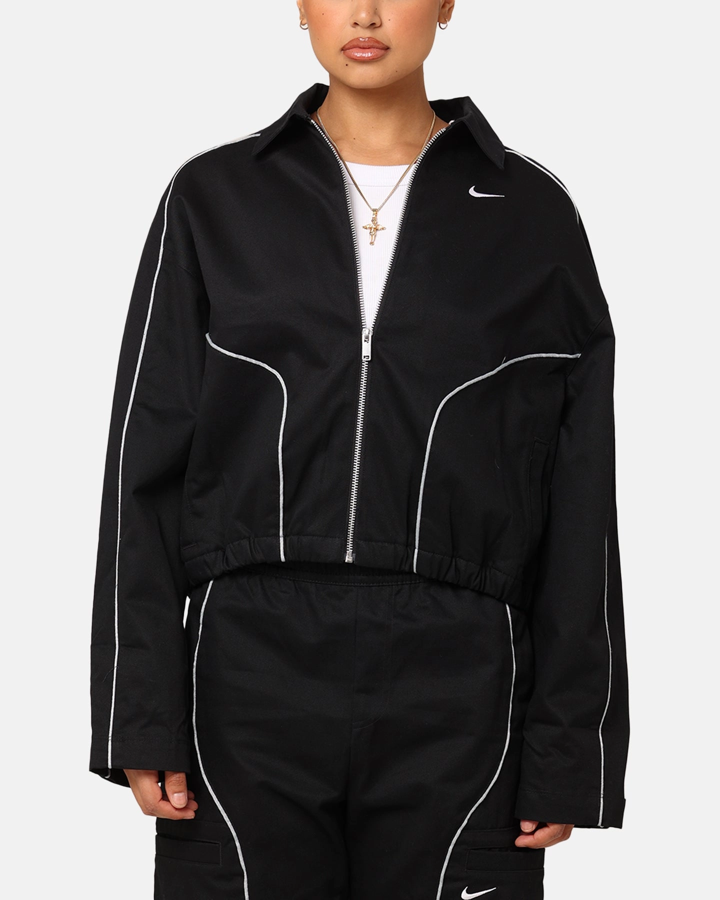 Sport Fit Skill Nike Women's Sportswear Street Woven Jacket Black/Light Plum