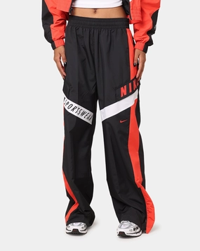 Nike Women's Sportswear Woven Oversized Pant Black/Light Crimson/White Functional Style