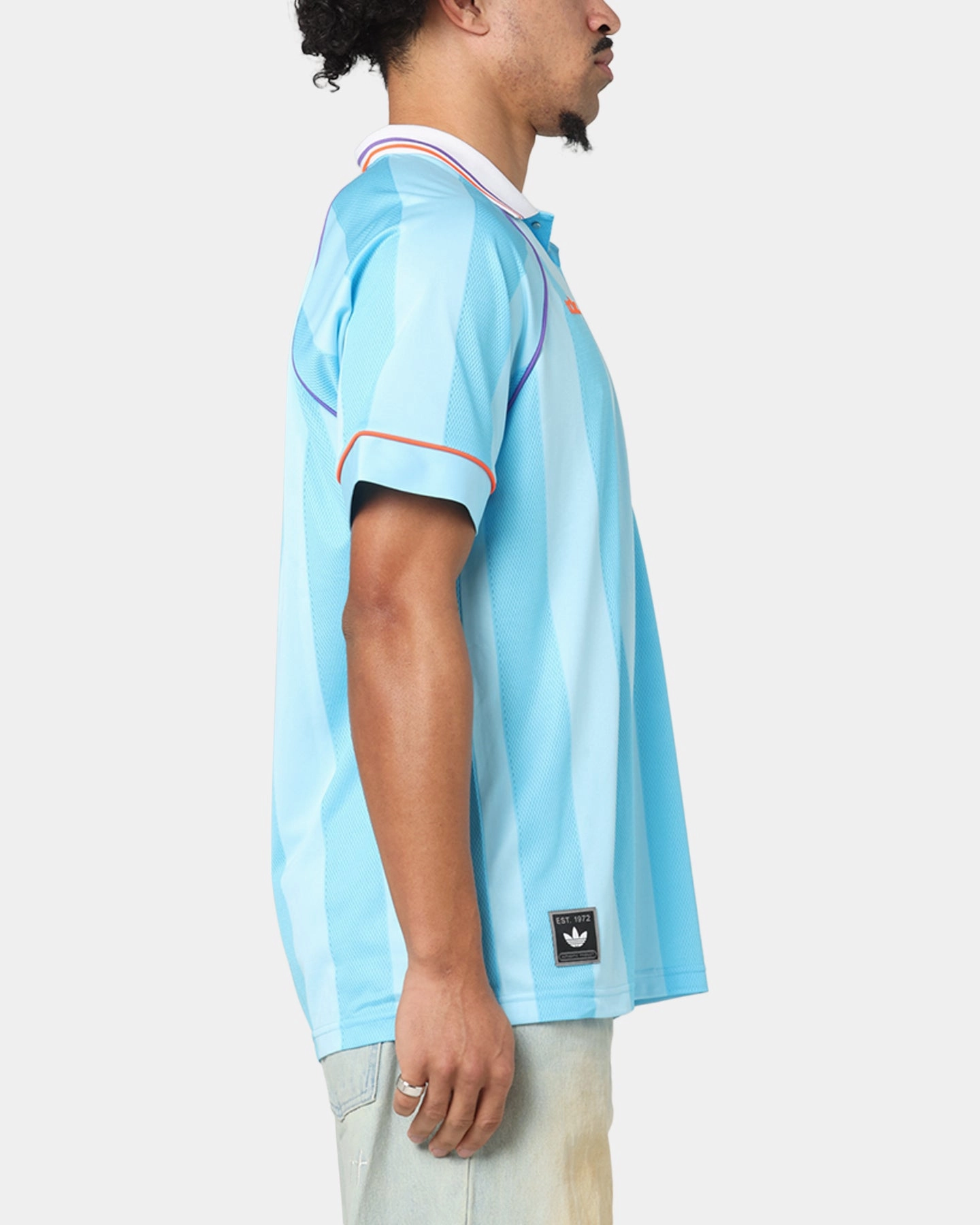 Performance Apparel Adidas Jacquard Jersey Cyan
