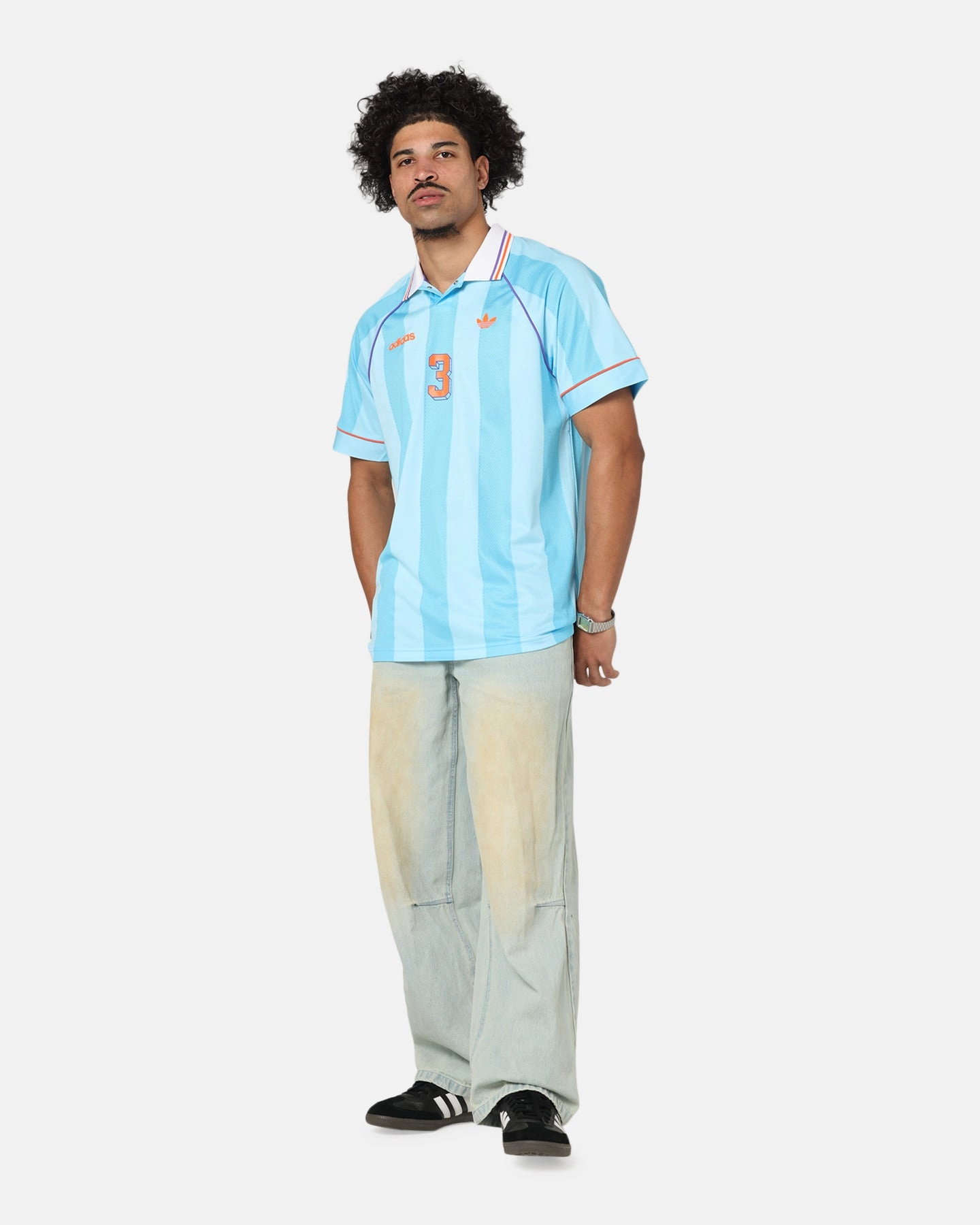 Adidas Jacquard Jersey Cyan High Density Knit Fabric