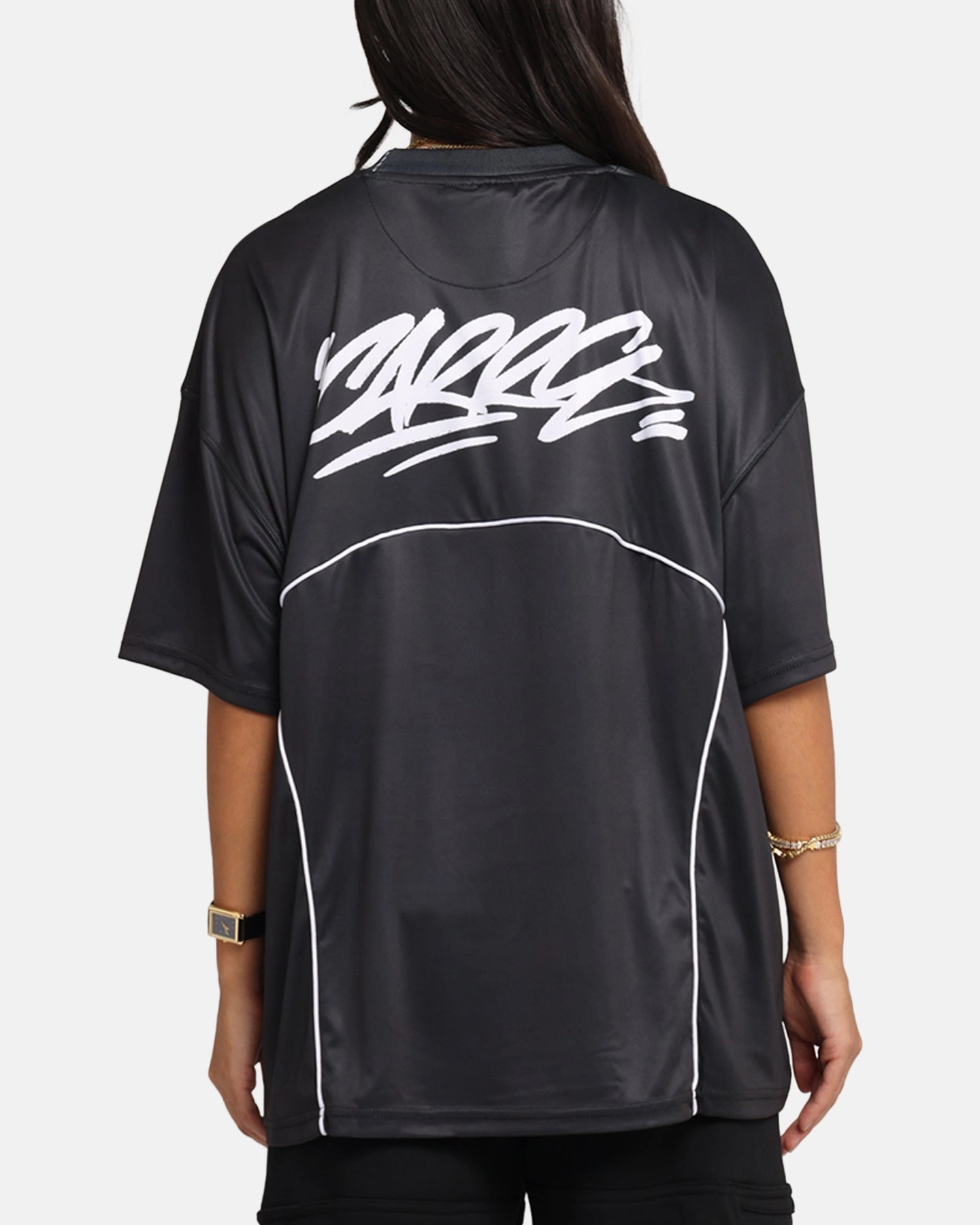Carre Trainer T-Shirt Black monochromatic Quick Dry Fabric