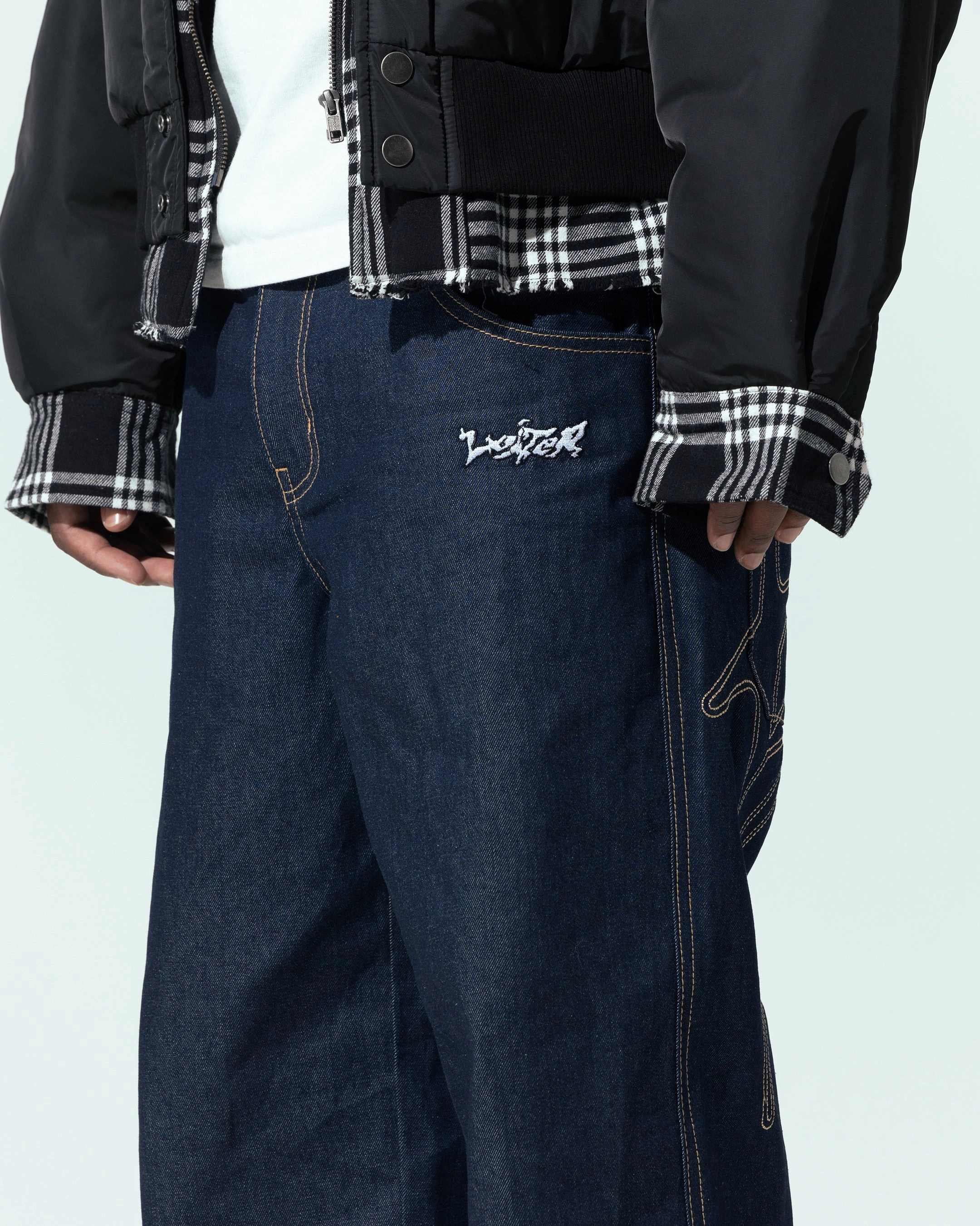 Smooth Creative Look Adult Fashion Outfit Mix Loiter Star Born Jeans Raw Indigo
