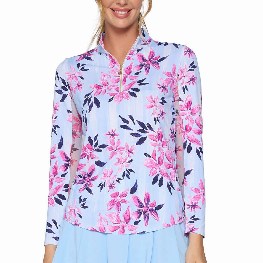 G Lifestyle Q Zip Sun Protection Golf Pullover Bamboo - SS25 Women Classic Casual Look