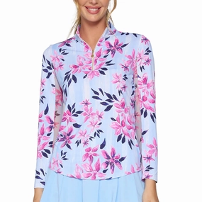 Bonded Edge Finish Convertible Collar Style G Lifestyle Q Zip Sun Protection Golf Pullover Bamboo - SS25 Women