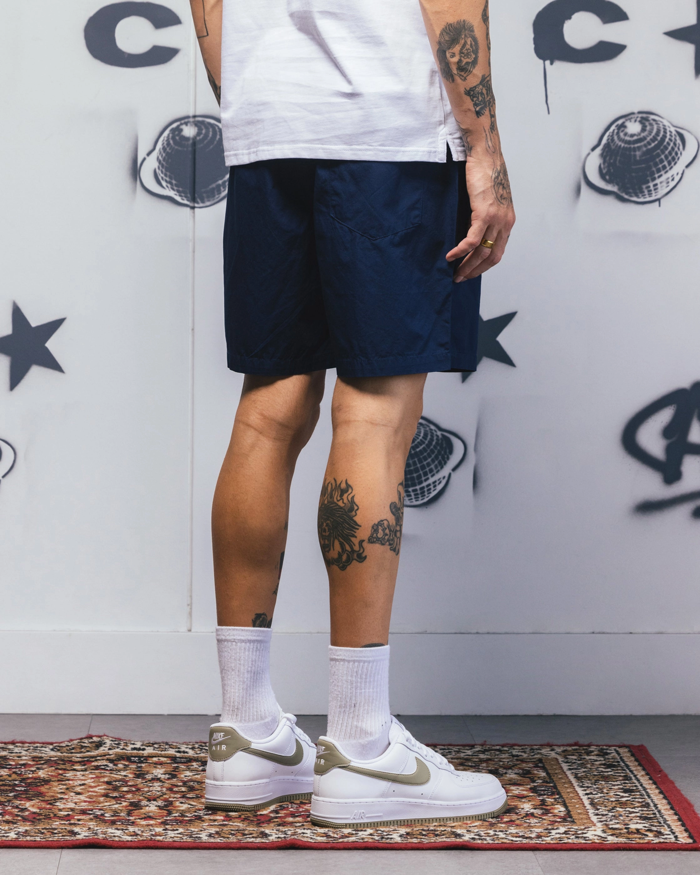 Carre C-Star Beach Shorts Navy Printed Pattern Sun Ready