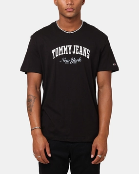 Comfortable And Versatile Tommy Jeans Slim Varsity Pop T-Shirt Black