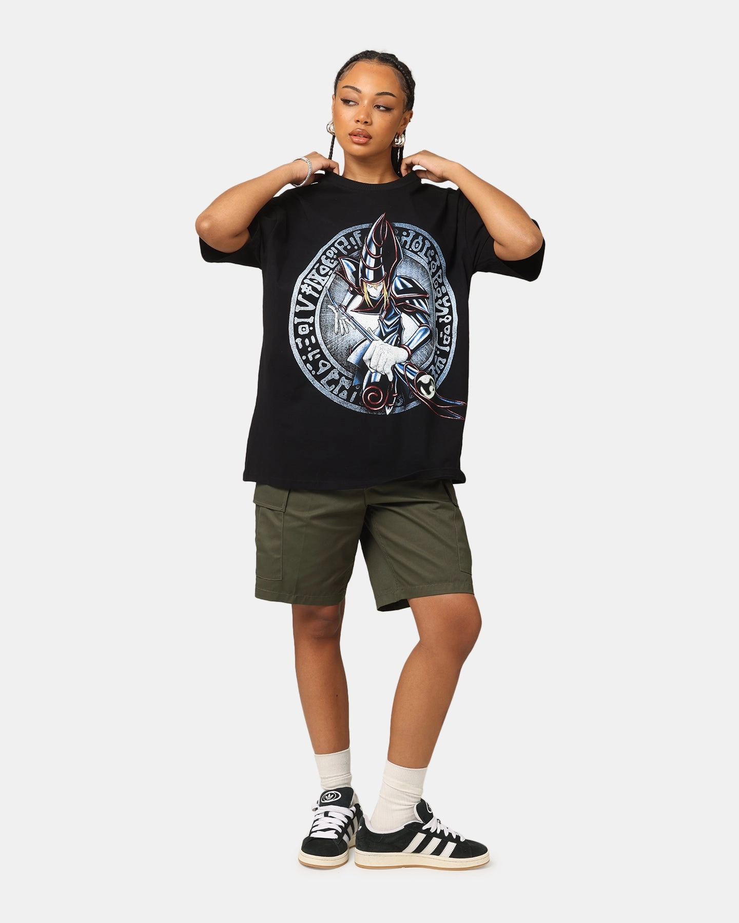 Goat Crew X Yu-Gi-Oh! Dark Magician Card Heavyweight T-Shirt Black Active Trend Functional Style