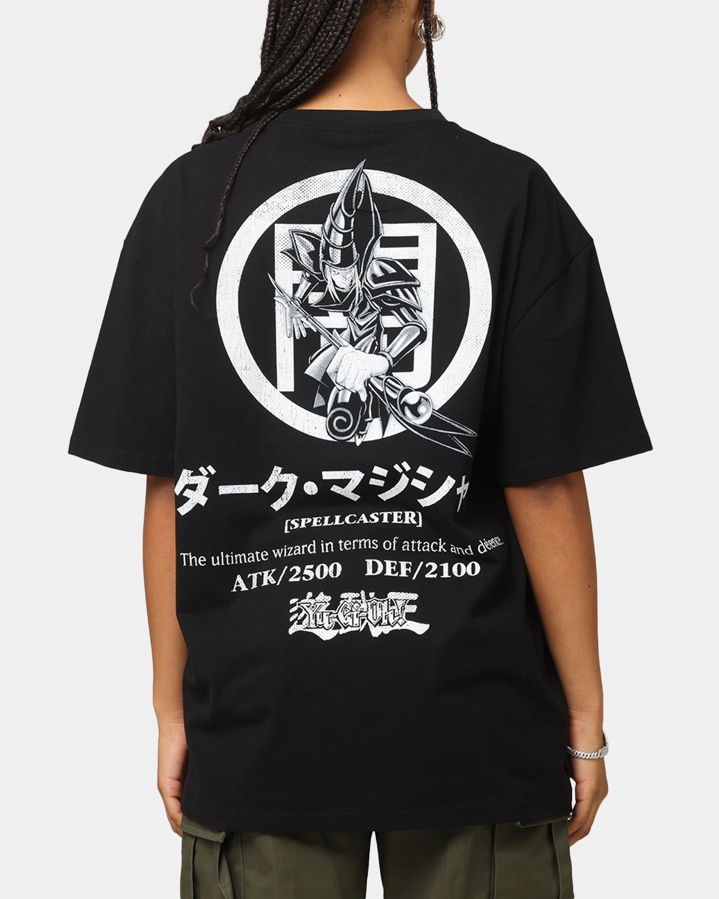 Fade Resistant Coating Goat Crew X Yu-Gi-Oh! Dark Magician Card Heavyweight T-Shirt Black