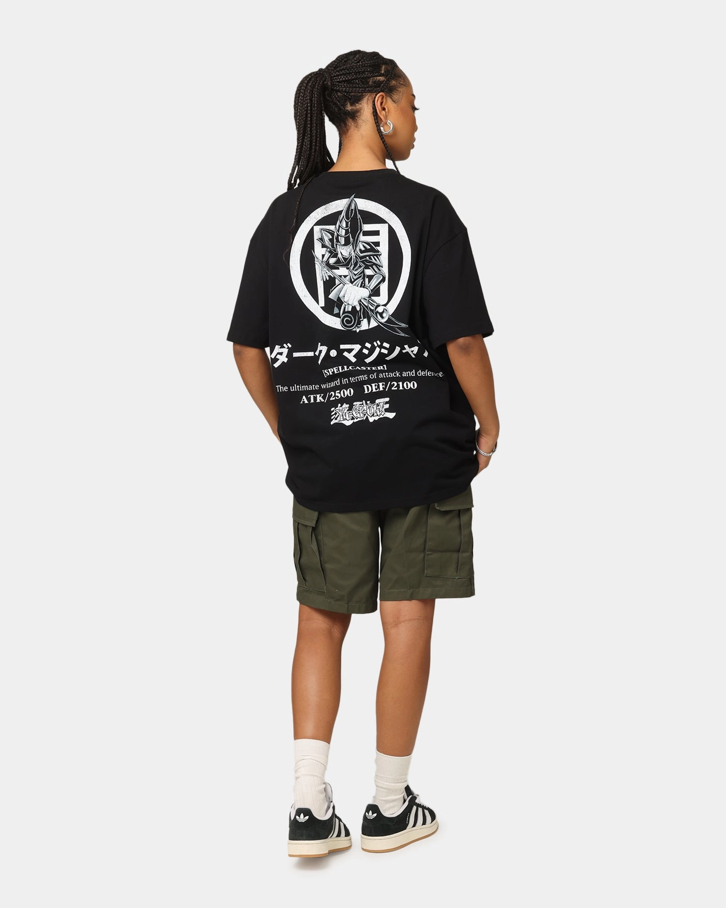 Garment Dyed Technique Subtle Logo Placement Goat Crew X Yu-Gi-Oh! Dark Magician Card Heavyweight T-Shirt Black