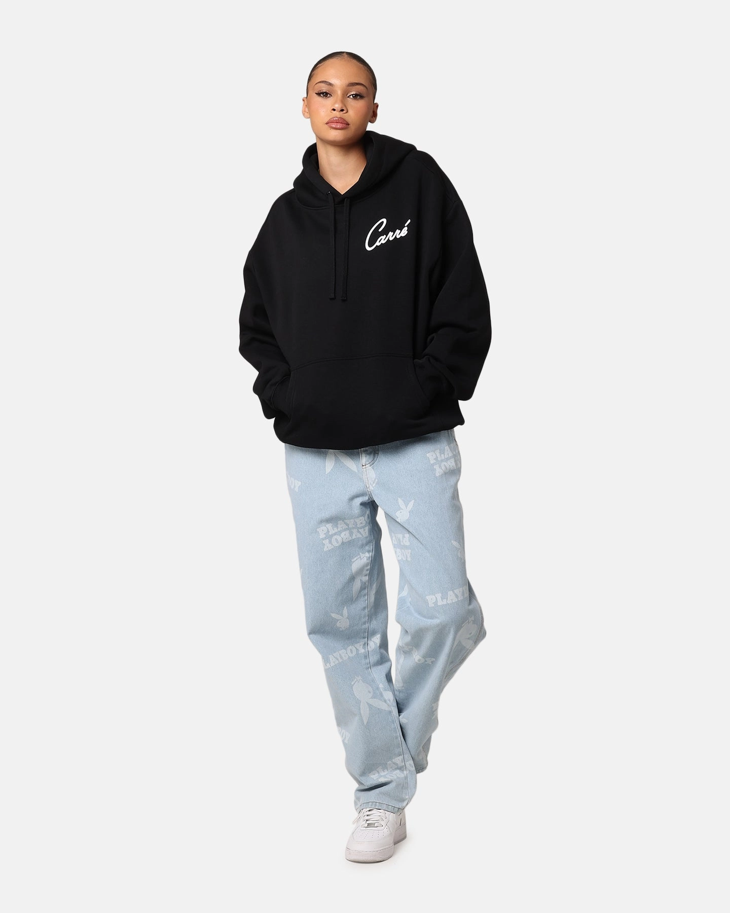 Carre Swifty Hoodie Black Skate AdjustableCuffs