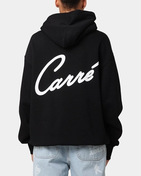 rural people Front Pockets Carre Swifty Hoodie Black