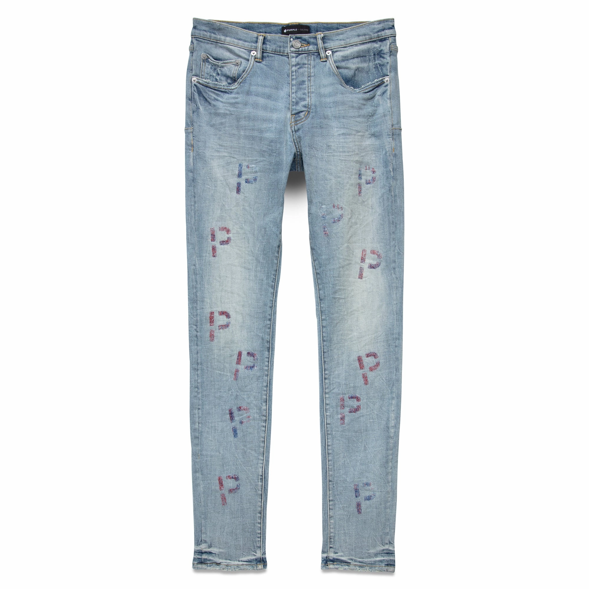 Purple Brand Light Indigo Embroidery Punch Weekend Ready Functional Style
