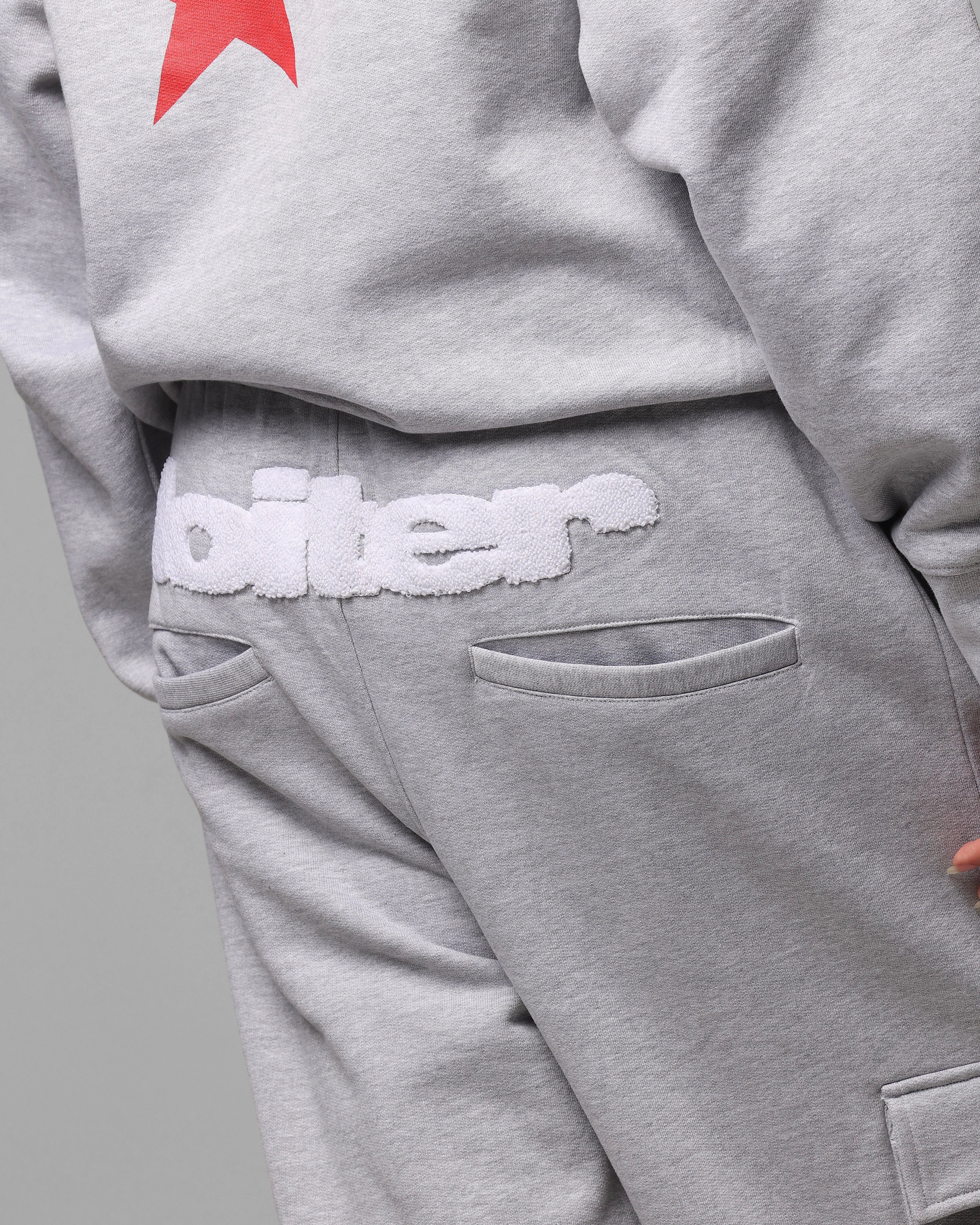 Loiter Premium Essentials Sweatpants Grey Marle Urban Look High Durability Stitching