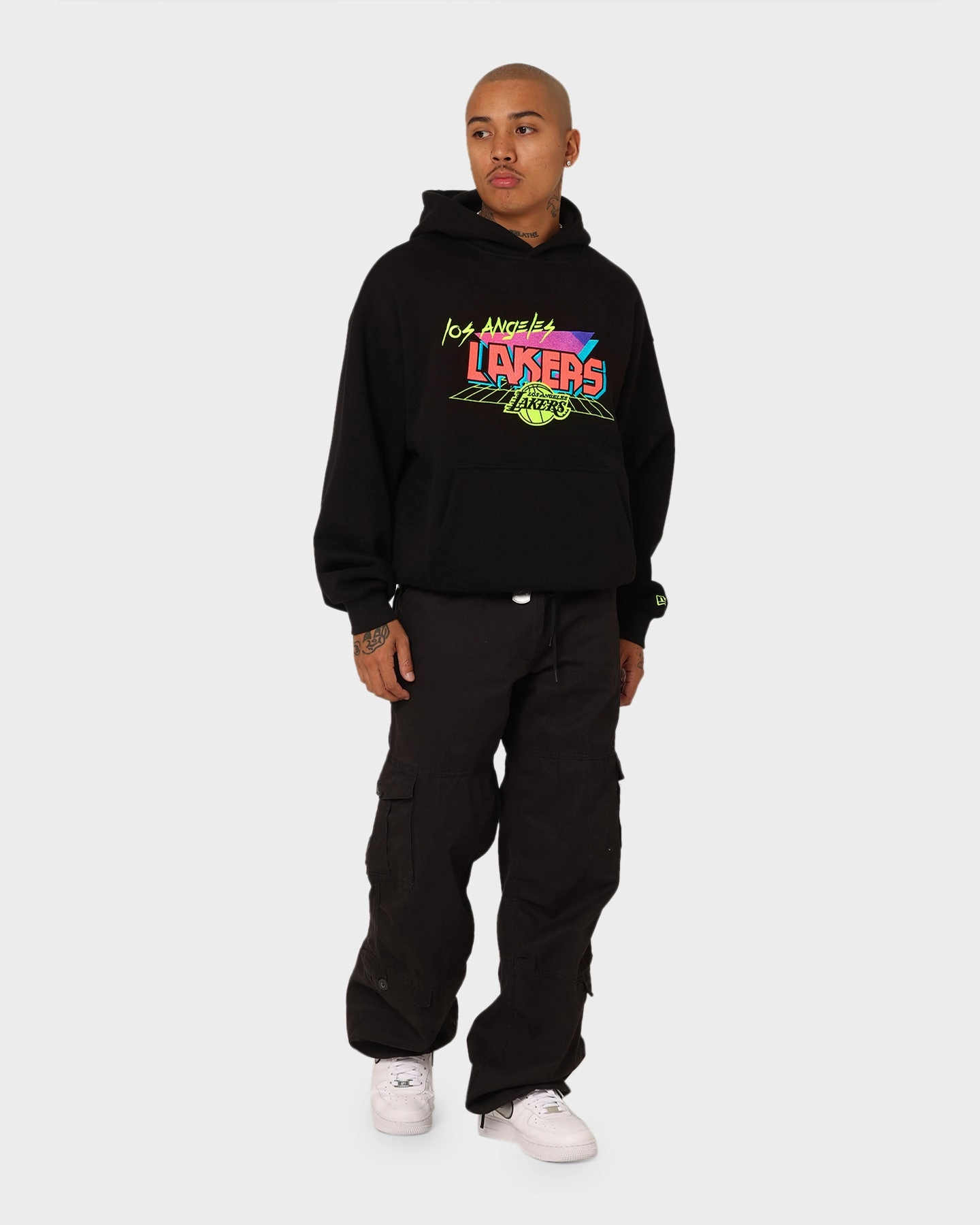 New Era Los Angeles Lakers Retro Arcade Hoodie Black snowy