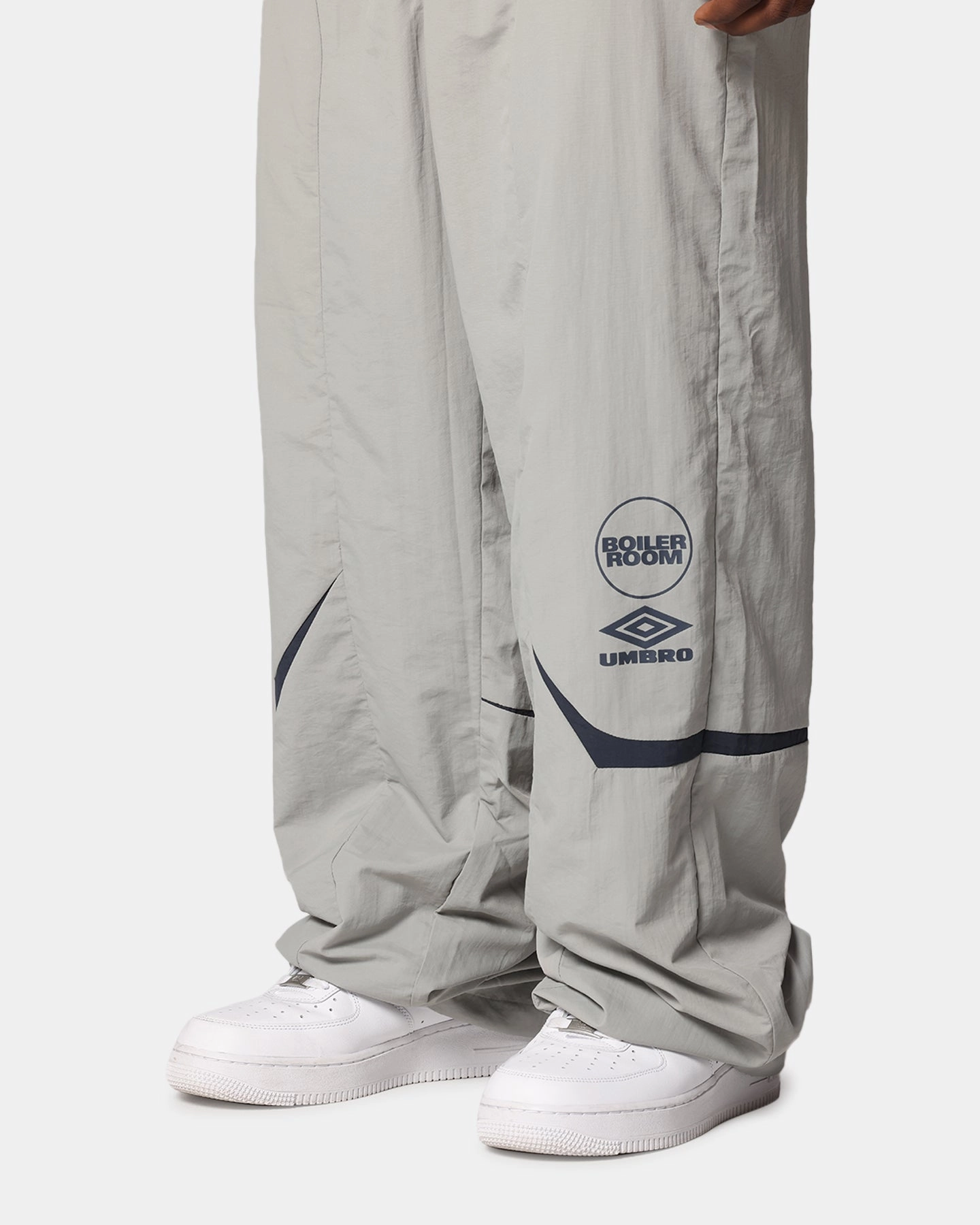 Anti Static Fabric Anti Friction Lining Boiler Room X Umbro Shell Track Pants Grey