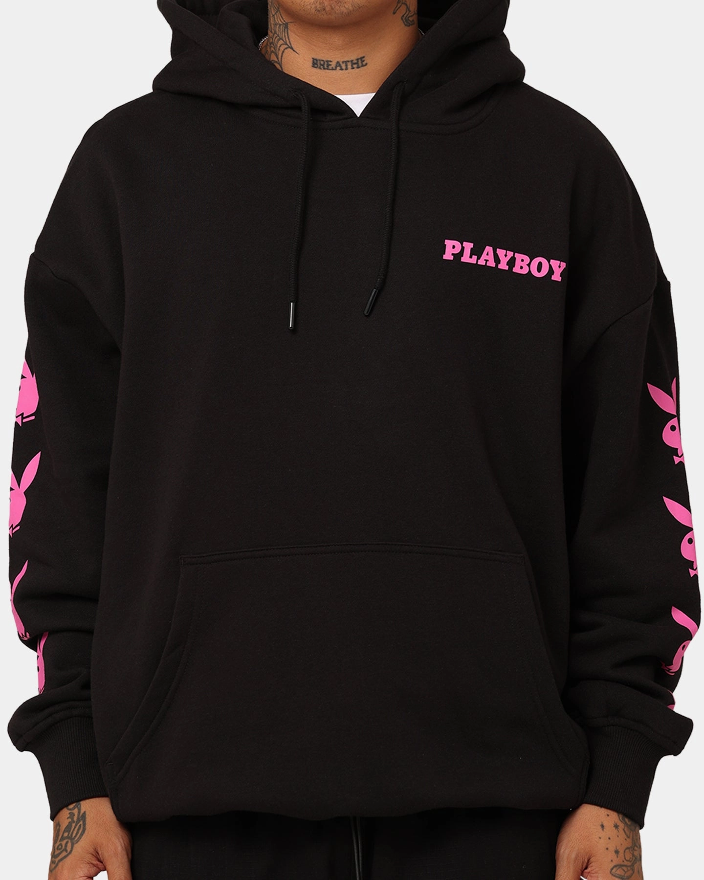 graduation party Playboy Side Bunny Stack Hoodie Black
