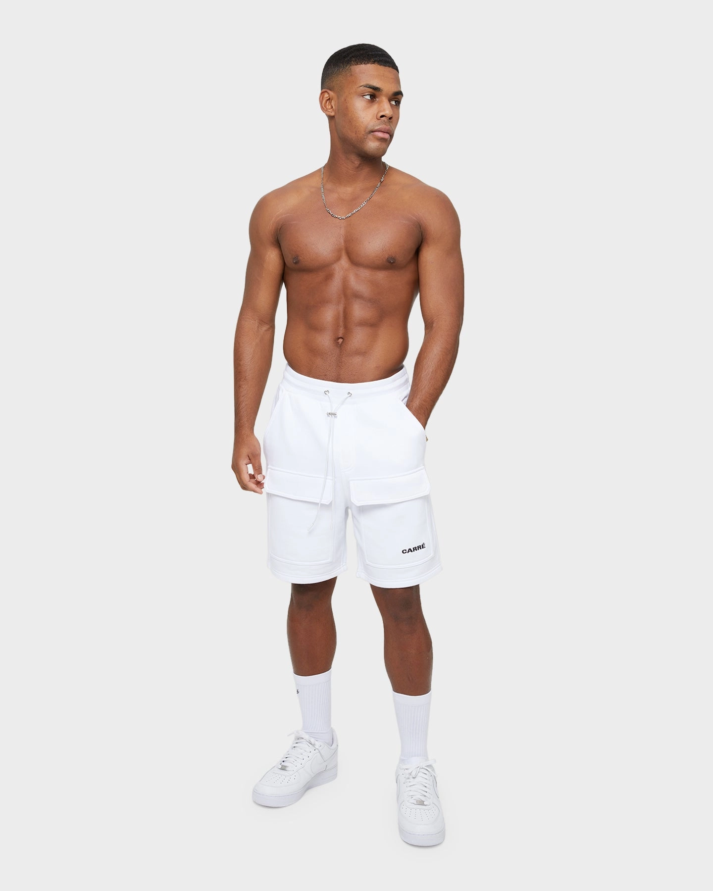 Simple Appeal Golf shorts Carre Dominateur Cargo Shorts White