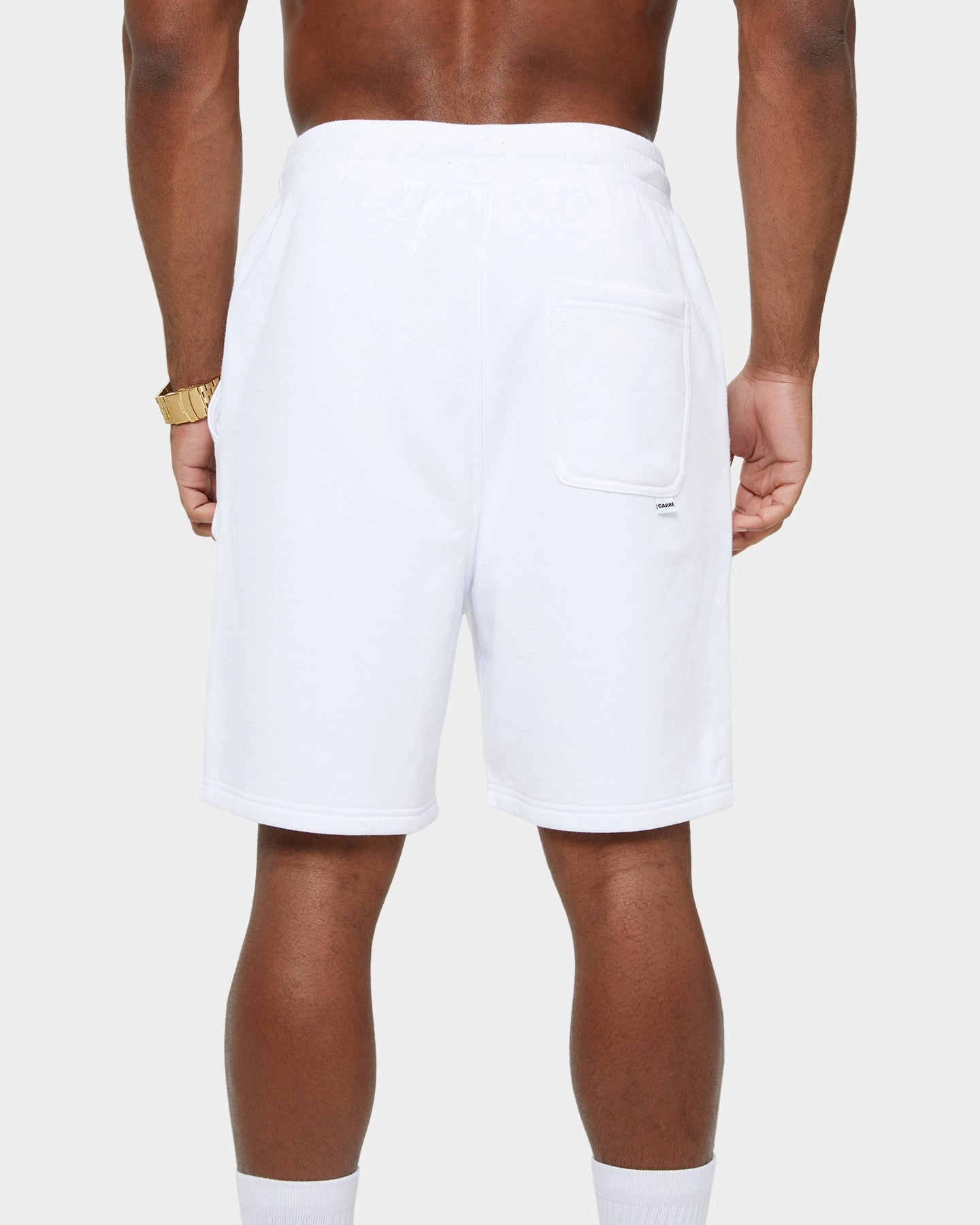Carre Dominateur Cargo Shorts White skin friendly Silicone Gripper Strips