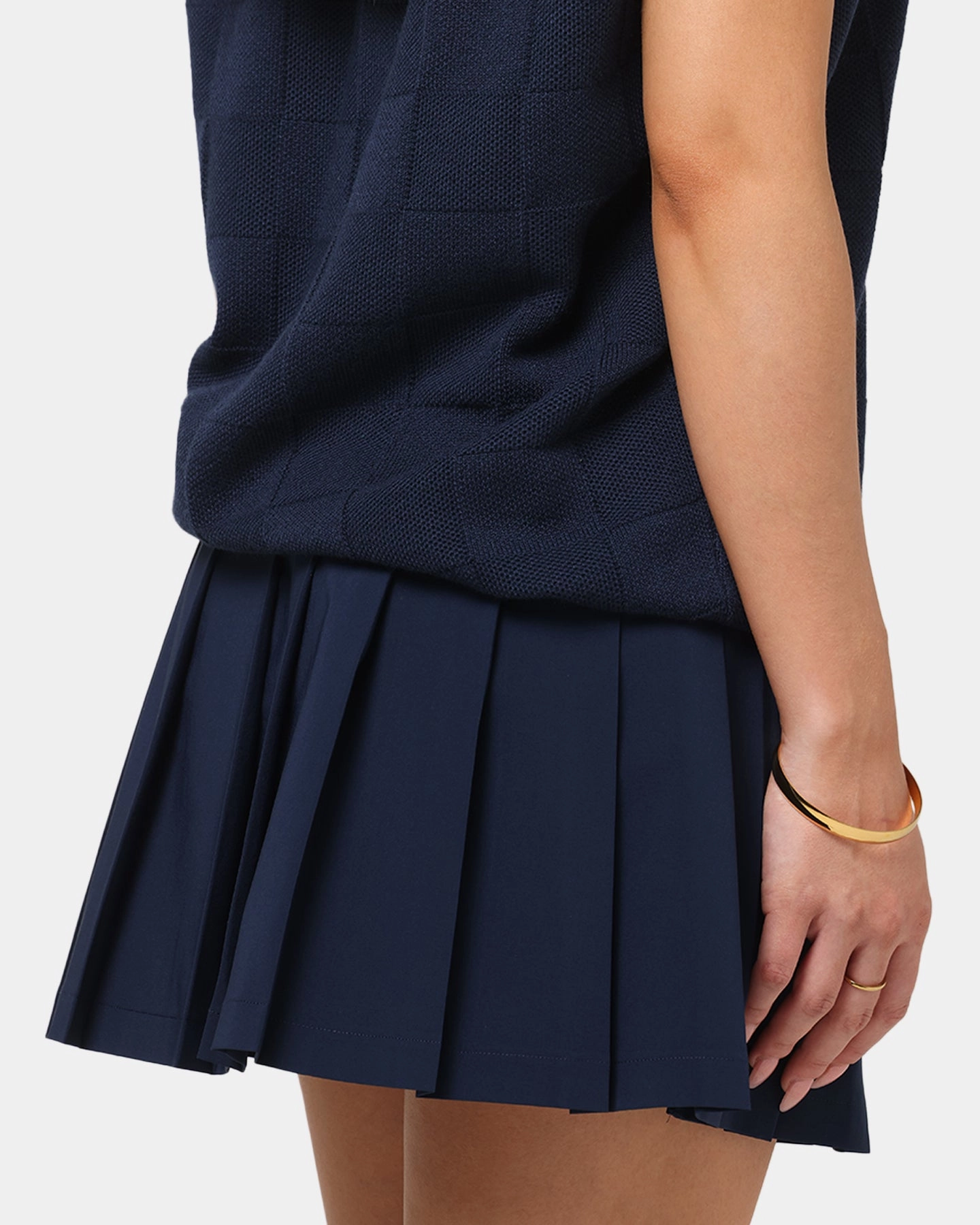 Adidas Women's Originals Pleated Skort Night Indigo Vibrant Touch Influencer Style