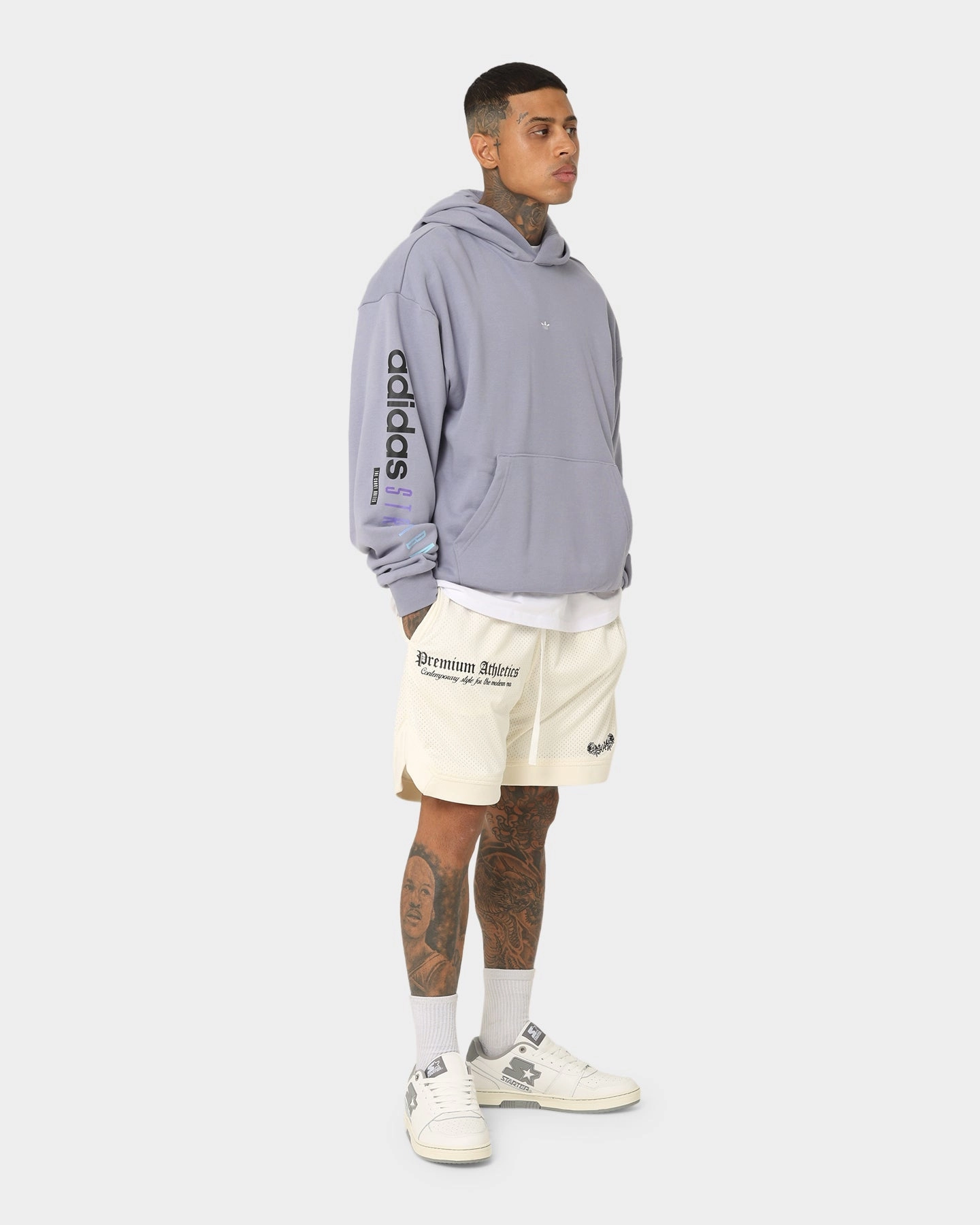 Unstructured Shoulder Cut Comfortable-fit Adidas Streetball Hoodie Silvio