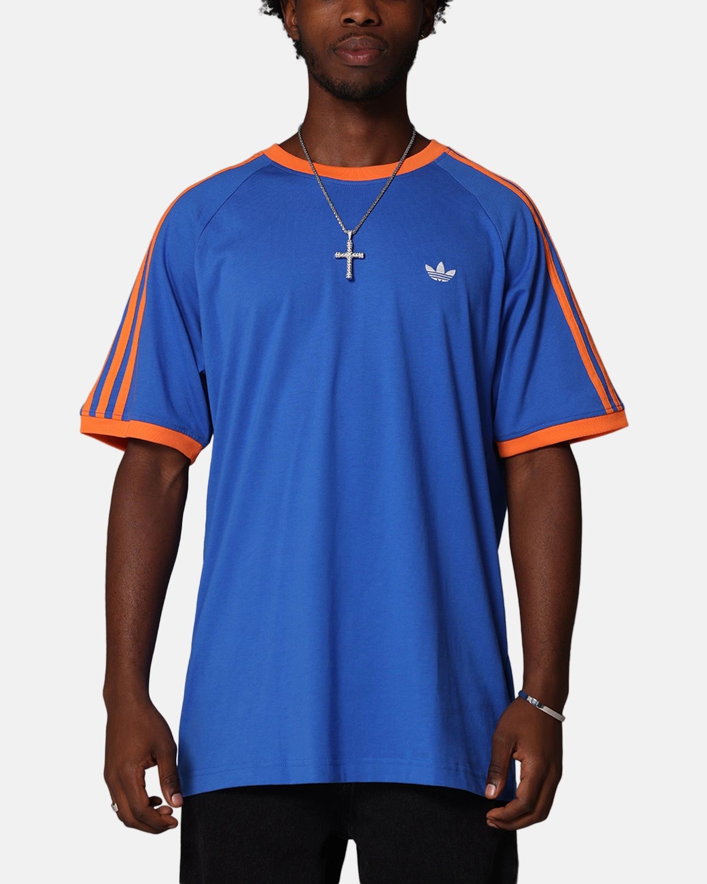 Adidas Monogram Cali T-Shirt Blue Easy Wear Style dry cleanable