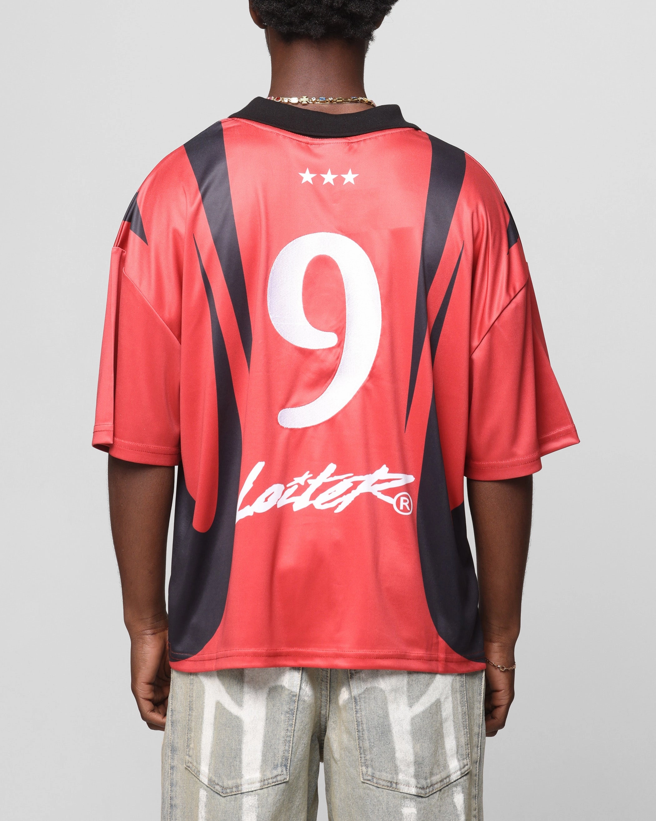 Reinforced Shoulder Panels Loiter United Football Jersey Red