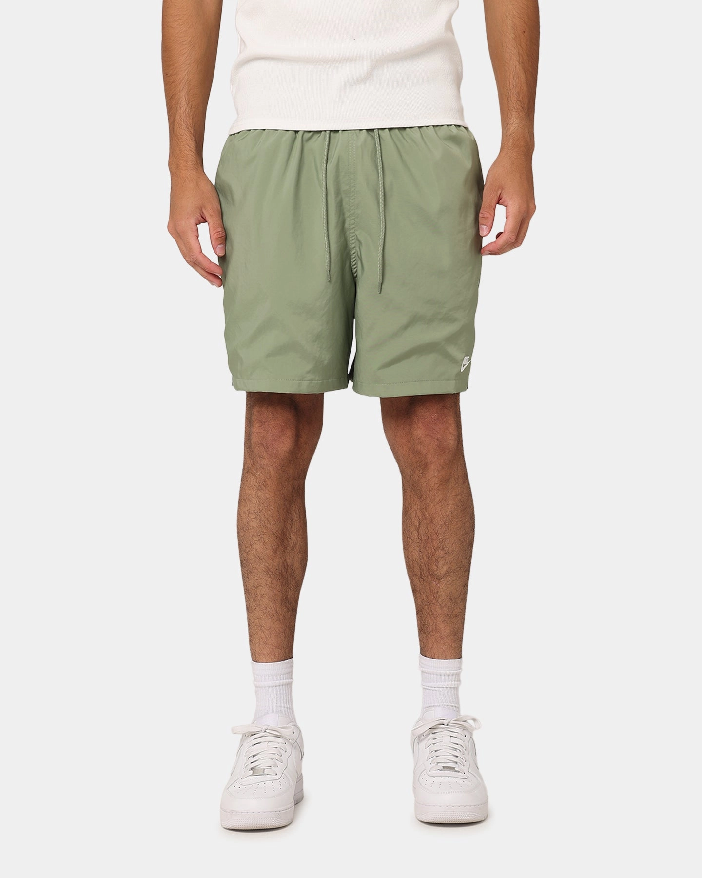 Zero Irritation Tags One-of-a-kind Nike Club Flow Shorts Oil Green/White