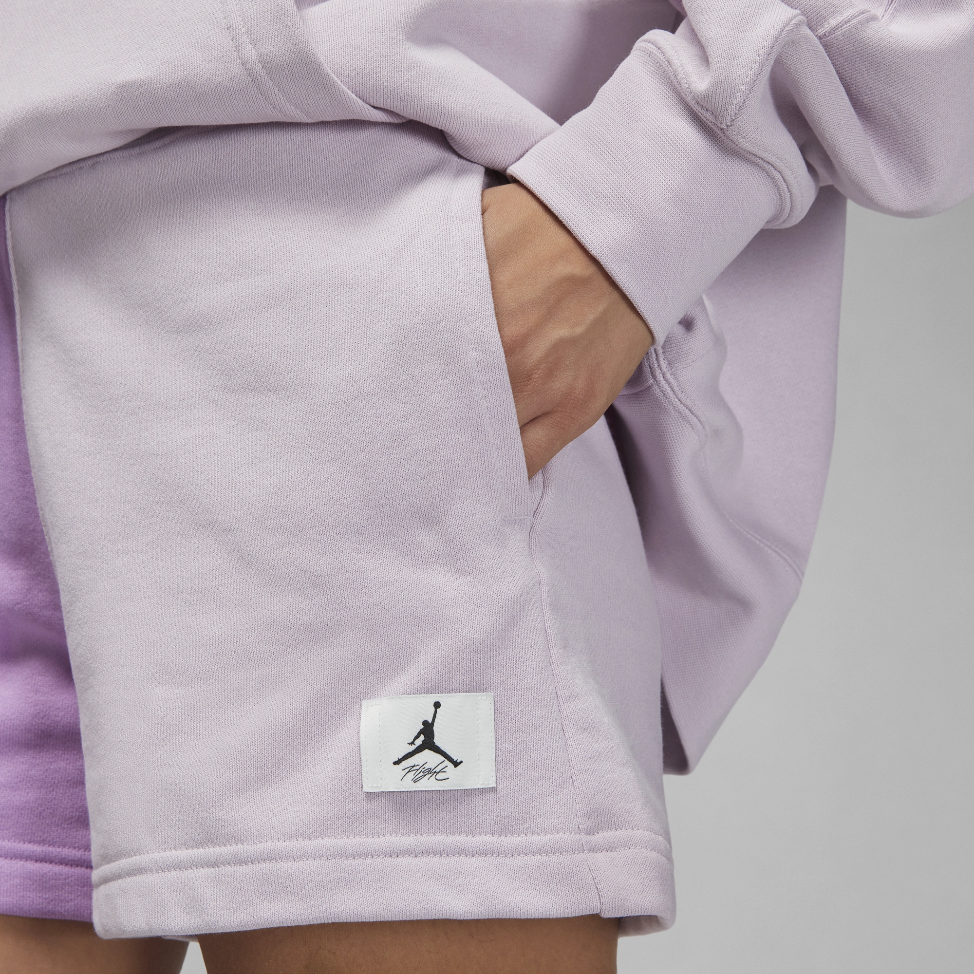 swim trunks Hand washable Womens Jordan Flight Fleece Shorts 'Violet Shock'