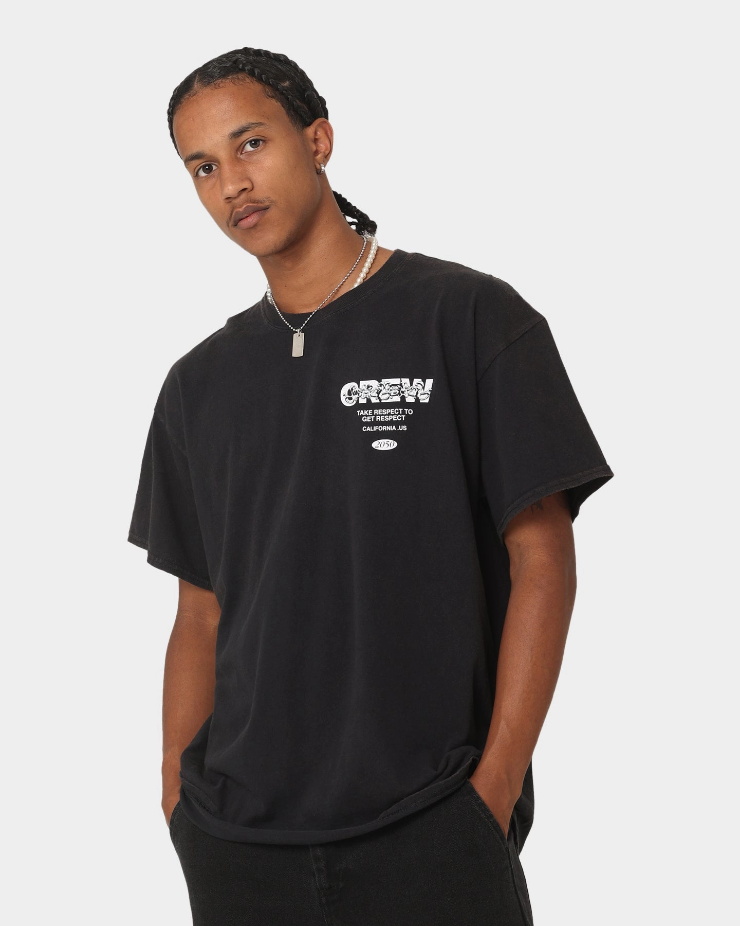 Goat Crew The Crew Vintage T-Shirt Black Wash Cozy Vibe Wear