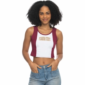Navigation - equipped ZooZatz Women's Florida State Colorblock Tank - Garnet/White