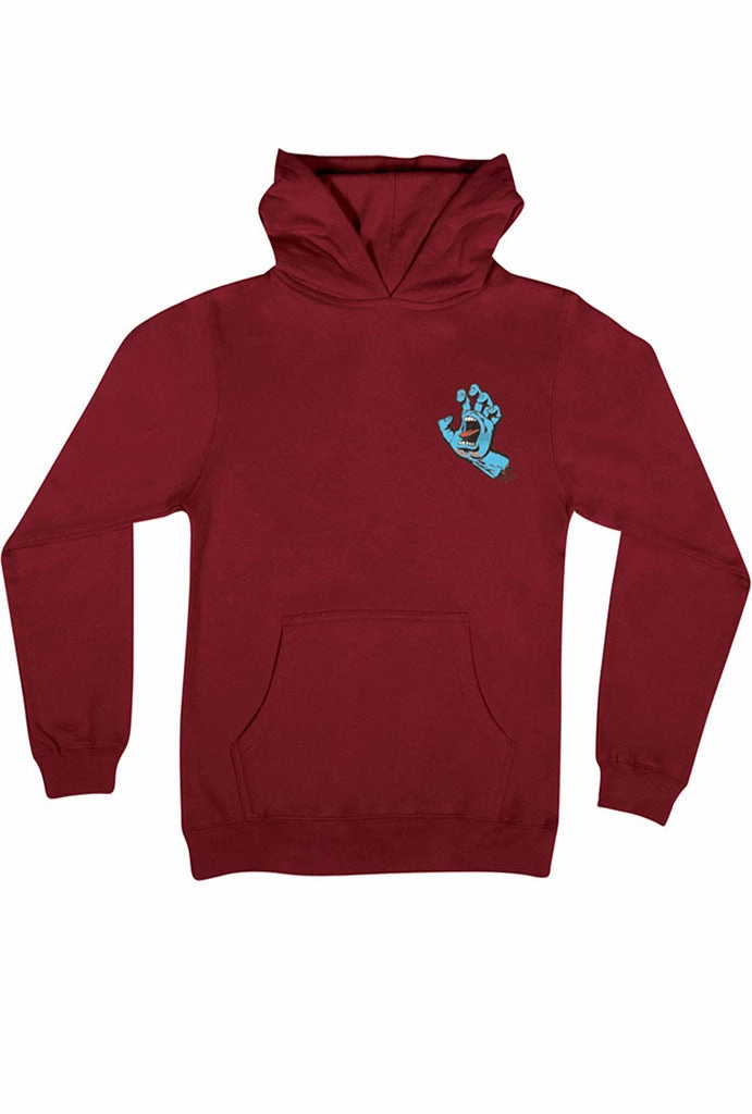 Dull color Santa Cruz Screaming Hand Youth Pullover Hoodie