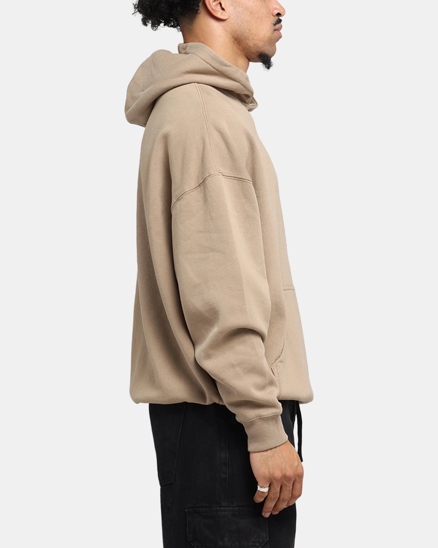 Saint Morta Black Doves Boxy Hoodie Tan Racerback Design