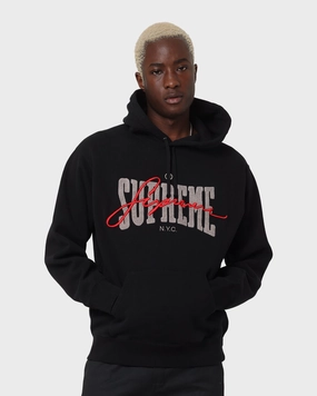 Lust Supreme Embroidered Chenille Hoodie Black