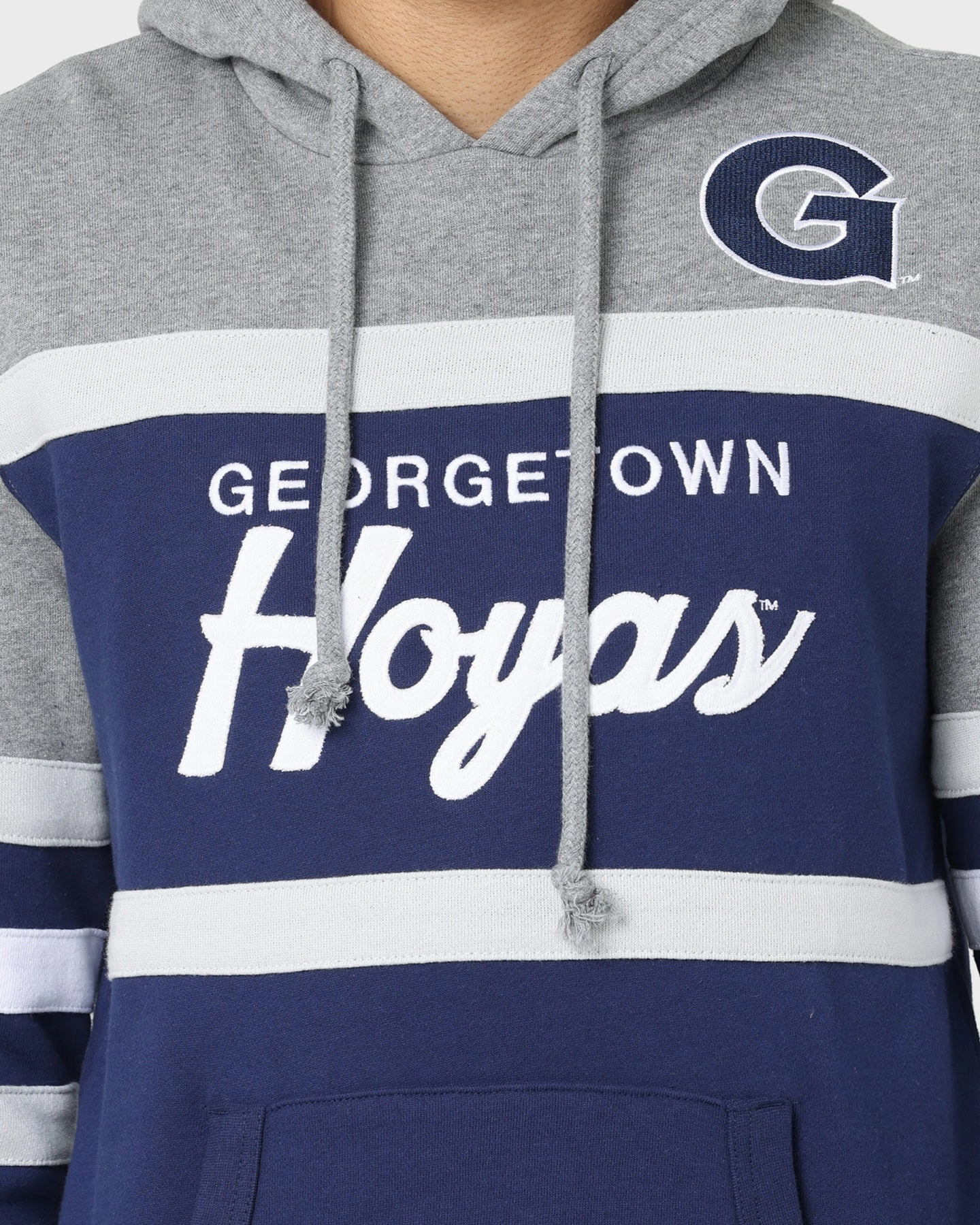 farmers Mitchell & Ness Georgetown Hoyas Head Coach Hoodie Navy
