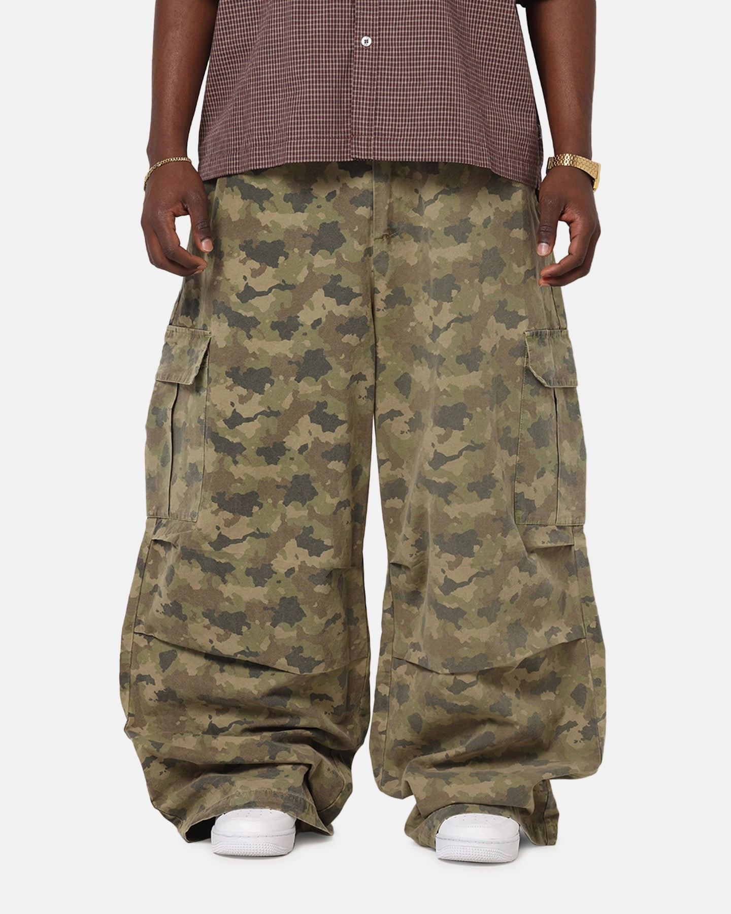 Functional Comfort Wear Carre Baggy Cargo Pants Camo