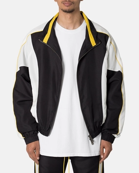 MNML Moto Racing Jacket Black/White Double Stitched Edging Speak
