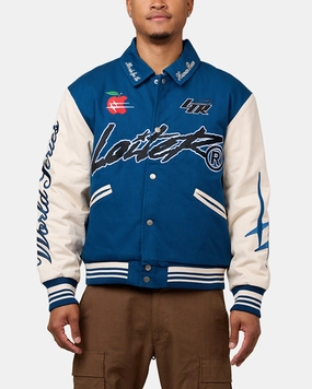 Rack Loiter World Series Varsity Jacket Dark Blue